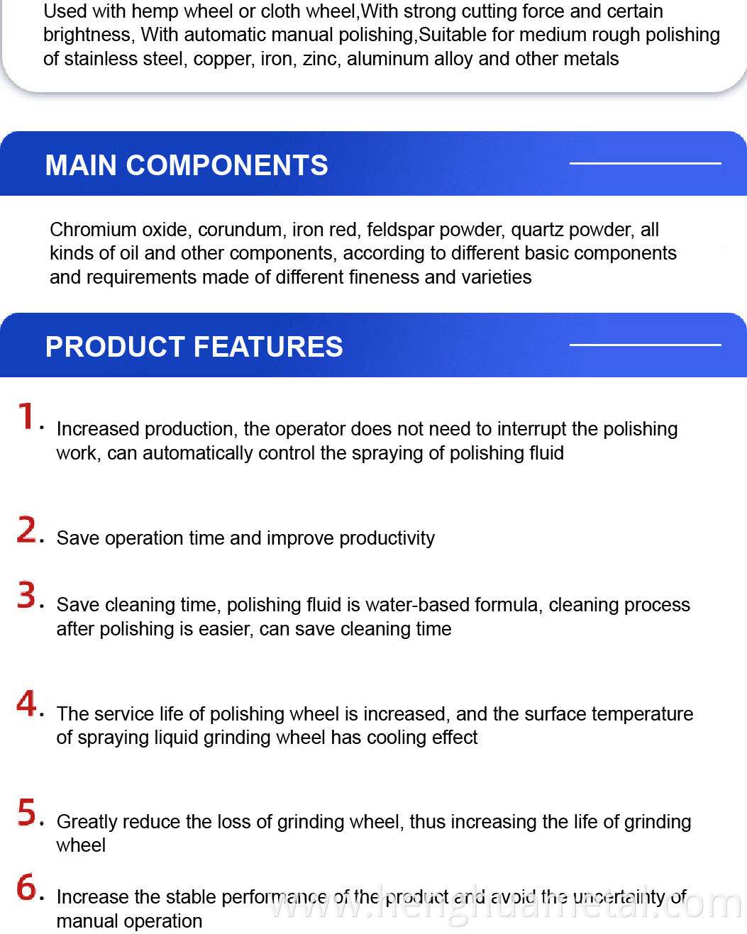 HENGHUA 2022 Stainless steel buffing compounds Liquid polishing Yellow Compound Wax